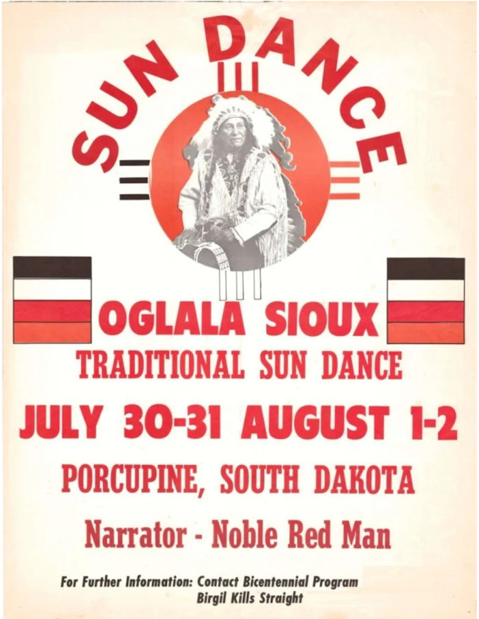 Poster for the 1976 Sundance held in Porcupine, South Dakota